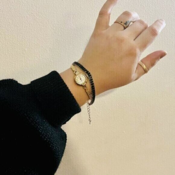 Black Tennis Bracelet Waterproof Gold Clasp Beautiful Black Everyday Jewelry - Picture 9 of 9